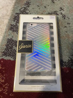 For Apple iPhone 6/6s Sonix Clear Coat Case With Criss Cross Rainbow Design - Image 1 of 2