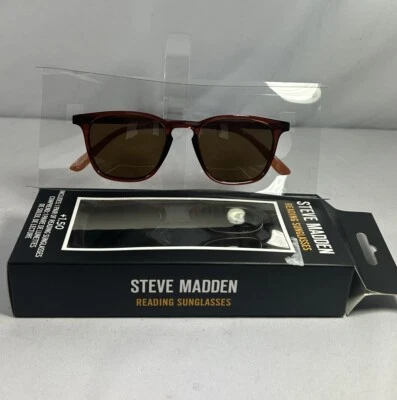 😎 ¡Nuevo! Gafas de sol Steve Madden marrón de lectura +1,50 con estuche 😎 Foto 1 de 4