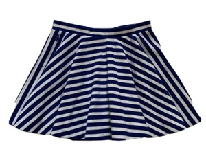 Polo Ralph Lauren Girls Royal Blue White Nautical Summer Stripe Flare Skirt Sz 7 - Picture 1 of 3