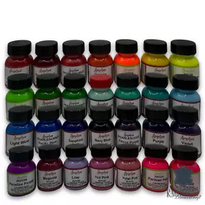 Acrylic Paint for Leather Angelus For Sneakers Jackets Handbags Belts DIY Craft - Picture 1 of 49