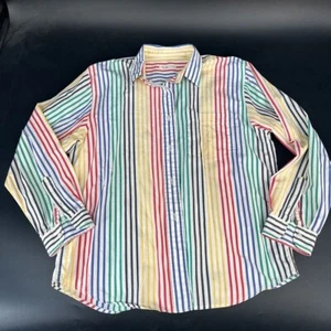 Talbots Vintage Damen Medium vertikale Streifen Knopfleiste Shirt bunt - Bild 1 von 11