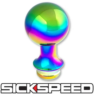NEO CHROME SHIFT KNOB AND BOOT RETAINER/ADAPTER FOR MANUAL GEAR SHIFTER 12X1.25 - Picture 1 of 1