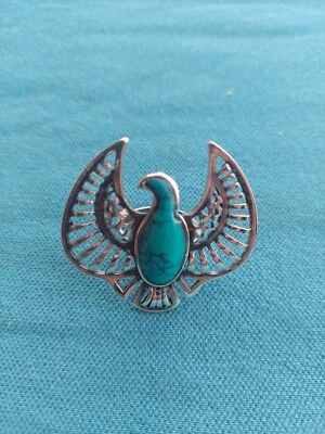 Anillo Faraónico Sagrado Ibis Plata de Ley 925 100% Egipcio Hecho a Mano Foto 1 de 4