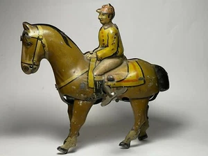 Antique D.R.G.M German Wind up Horse Jockey - Picture 1 of 9