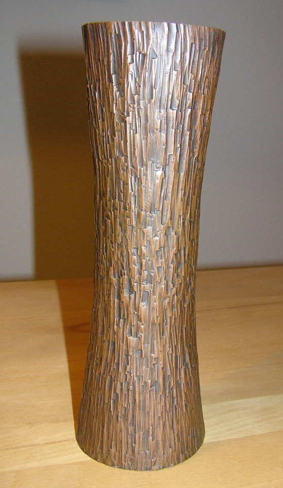 Massive KUPFER-VASE + H. 22cm + VINTAGE 1970er + TOP - Bild 1 von 3