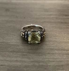 Barbara Bixby Sterling & 18k Gold Gelb Topas Ring Größe 8 - Bild 1 von 4
