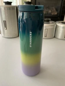 Vaso de acero inoxidable Starbucks al vacío ombre 2023 16 oz multicolor verde - Imagen 1 de 3