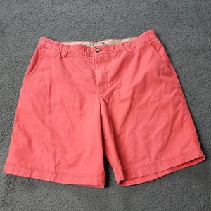 IZOD Shorts Mens 38 x9 Inseam Casual Cotton Coral Chino Khaki Pink Adult USA - Picture 1 of 9