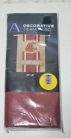 Washington State University Cougars Decorative Team Banner Large Flag 44”x28” Cover