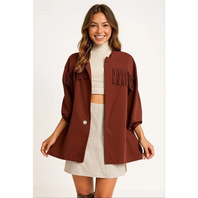 Blazer Vintage Blairsport Flecos Marrón Un Botón Tejido Algodón EE. UU.  Foto 1 de 4