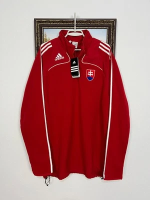 Vintage Adidas Slovakia Football Fleece Jacket Soccer Track Top Mens Rare Sz XL - Image 1 of 4
