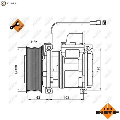COMPRESSOR AIR CONDITIONING 32829 FOR MERCEDES-BENZ ACTROS/MP2/MP3 11.9L 6cyl - Image 1 of 4