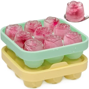 Rose Ice Cube Tray, Rose Shaped Ice Tray Silicone Ice Cube Tray Flower Ice Mo... - Picture 1 of 6