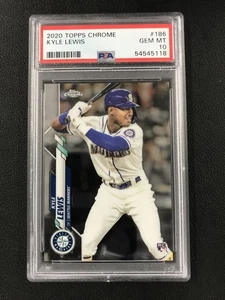 PSA 10 2020 Topps Chrome #186 Kyle Lewis GEM MT Marines - Picture 1 of 2