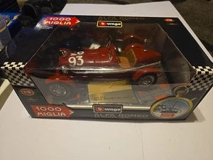 Burago 3214 1/18 Scale Red Alfa Romeo 8C Monza 1931 #93 1000 Miglia Die-cast  - Picture 1 of 8