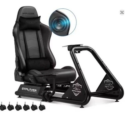 GTPLAYER Racing Simulator Cockpit with Seat Sim Racing Cockpit Multi-function - Image 1 of 4
