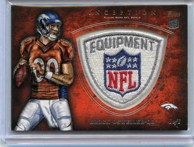 2012 TOPPS INCEPTION BROCK OSWEILER NFL SHIELD LOGO PATCH CARD 1/1 # SLP-BO - Image 1 of 2