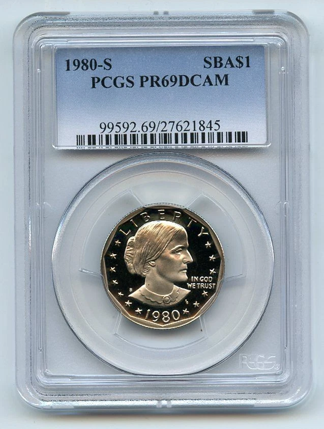 1980 S $1 SBA Susan B Anthony dólar prueba graduación profesional PR69DCAM Foto 1 de 1