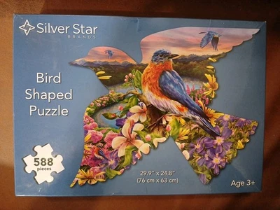 Bird Shaped Puzzle ~ Silver Star Brands ~ 588 pieces - Image 1 of 2