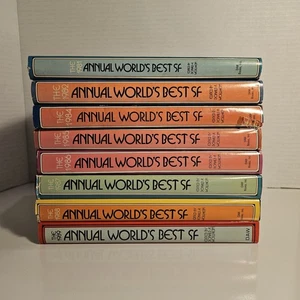 Lot of 8 Annual World’s Best SF DAW Books HC w/ DJ  Donald Wollheim 1980's Pulp - Picture 1 of 22