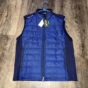 RLX Golf Vest Mens Medium M Navy Blue Fuse Elite Flannel Hybrid Performance - Picture 1 of 8