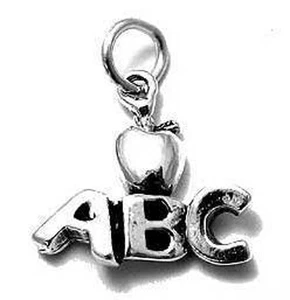 925 Sterling Silver ABC Charm - Picture 1 of 1