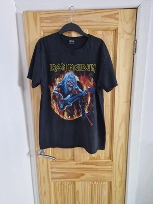 Camiseta Iron Maiden Fear Live Flames Absolute Cult para hombre XL algodón negro Foto 1 de 4