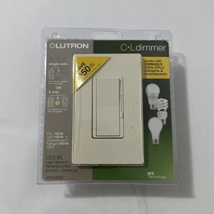 Lutron Diva DVWCL-153PH-LA 150W Dimmschalter mit Wandplatte - Lichtmandel - Bild 1 von 2