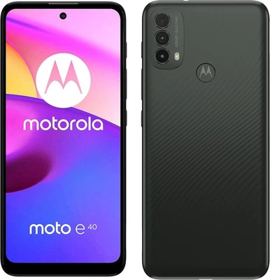 Motorola Moto E40 - 4/64 GB - Carbon Grey 6.5'' 48MP Camera Dual SIM (Unlocked) - Image 1 of 4