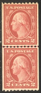 U.S. #488 Mint VF NH Line Pr - 2c Rotary Coil ($90) - Picture 1 of 1