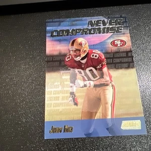 49ERS JERRY RICE 1999 STADIUM CLUB NFL FOOTBALL NEVER COMPROMISE INSERT CARD #29 - Picture 1 of 6
