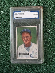 1951 Bowman Set-Break #159 Eddie Stewart PGS 4 Sehr guter Zustand Chicago White Sox - Bild 1 von 2