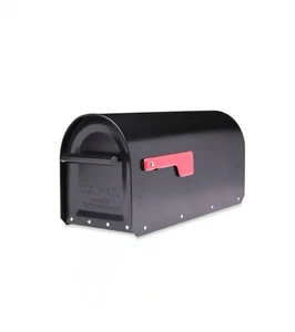 Architectural Mailboxes  5560B-R-10 Sequoia Black, Large, Post Mount Mailbox - Picture 1 of 5