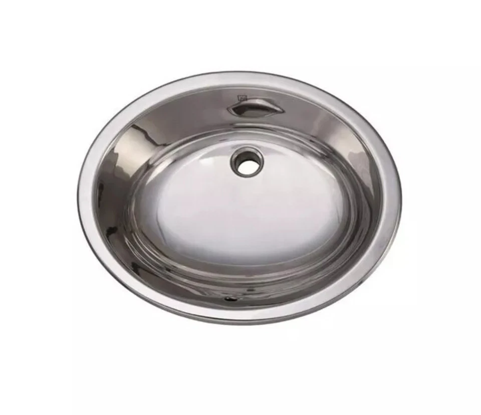 2 DecoLav 1300-P Taji 17" " " Self Rimming Stainless Steel Bathroom Sinks