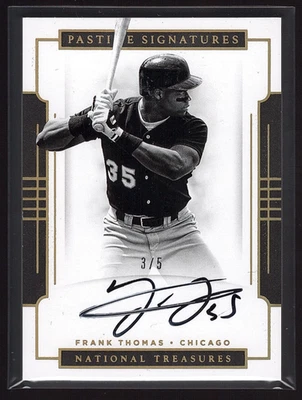 2017 National Treasures Pastime Signatures Frank Thomas 3/5(Jersey#) #PS-FT - Image 1 of 2