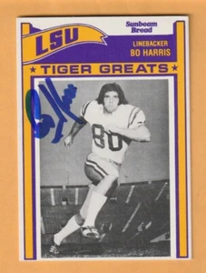 Bo Harris LSU Tigers AUTO Signed 1983 Sunbeam Card Cincinnati Bengals - Picture 1 of 1