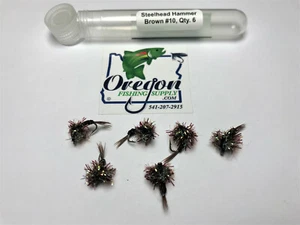 Martillo Steelhead marrón #10, 6 moscas. ¡Envío GRATIS en todos los artículos adicionales! - Imagen 1 de 5