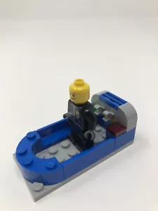Custom Lego Police Boat With Police Minifigure 2.5” Glued Together S55PI - Picture 1 of 4