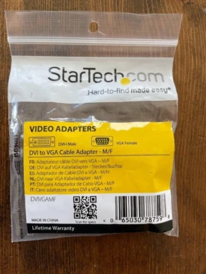 StarTech.com DVI to VGA Cable Adapter - DVI (M) to VGA (F) - 1 Pack - Image 1 of 2