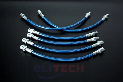 Stainless Steel Braided Brake Line Kit 1- 6 Piece For 1984-1991 BMW E30 318 325 Foto 1 de 4