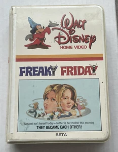 RARE Walt Disney Home Video FREAKY FRIDAY Beta Tape BETAMAX *Not VHS* Clamshell - Picture 1 of 6