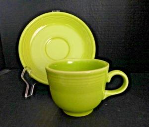 Fiesta Turf Green by Homer Laughlin Cup & Saucer - Picture 1 of 3