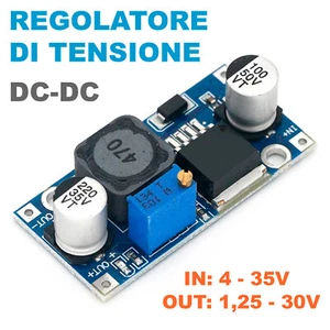 CONVERTITORE REGOLATORE DI TENSIONE DC-DC MODULO STEP DOWN 1,25V - 30V DC LM2596 - Imagen 1 de 3
