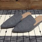 Abound Shoes Womens Mules Gray Wool 9 Flats Slip On