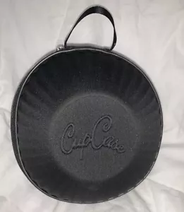 Cup Case Your Bra Travel & Storage Protection Black Zipper Sz C/D Hanging Handle - Picture 1 of 7