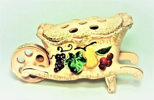 DECORAZIONE CASA - CARRIOLA POTPOURRI CERAMICA GIAPPONESE con coperchio - motivo frutta - Foto 1 di 11