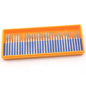 Juego de 30 brocas de molienda de diamantes Bur para tallar rebabas herramientas de joyería para piedra - Imagen 1 de 15