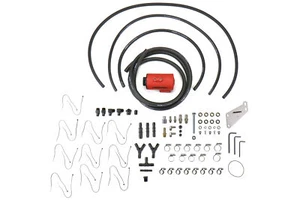 Separador de aceite de aire rojo Perrin para 02-14 Subaru WRX y STI con FMIC - Imagen 1 de 1