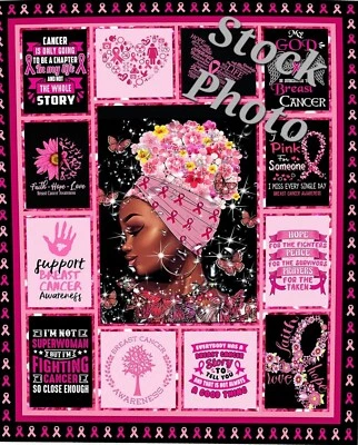 Breast Cancer Awareness Throw Blanket 50"x60" Soft, Fuzzy, Cozy NWOT - Image 1 of 4