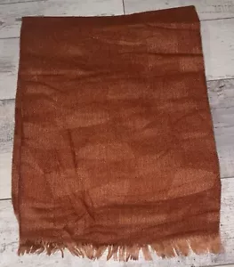 Bersaglio Coperta Tessuto Lancio 50”x 60” con Bordi Frangiati - Terracotta Arancione - NUOVO - Foto 1 di 4